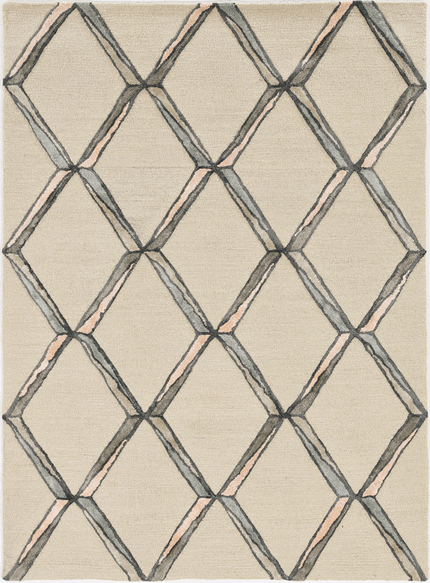 Kas Libby Langdon Upton 4307 Cream Transitional Hand-Tufted Rug