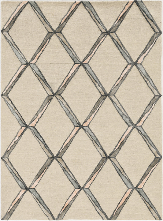 Kas Libby Langdon Upton 4307 Cream Transitional Hand-Tufted Rug