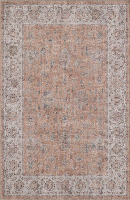 Kas London 4816 Rust Ivory Transitional Machine Woven Rug
