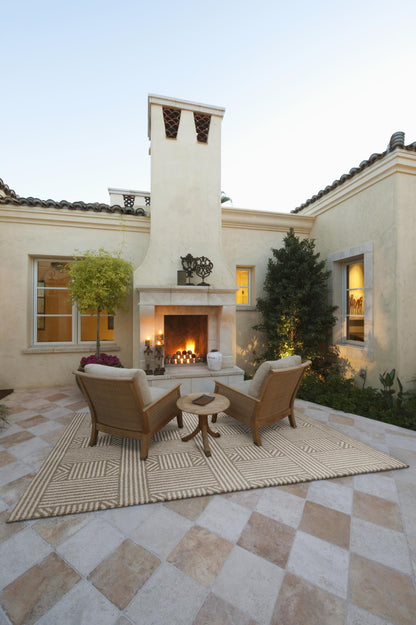 Kas Lucia 2762 Beige Indoor/Outdoor Machine Woven Rug