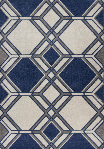 Kas Lucia 2768 Ivory Denim Indoor/Outdoor Machine Woven Rug