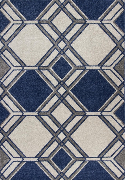 Kas Lucia 2768 Ivory Denim Indoor/Outdoor Machine Woven Rug