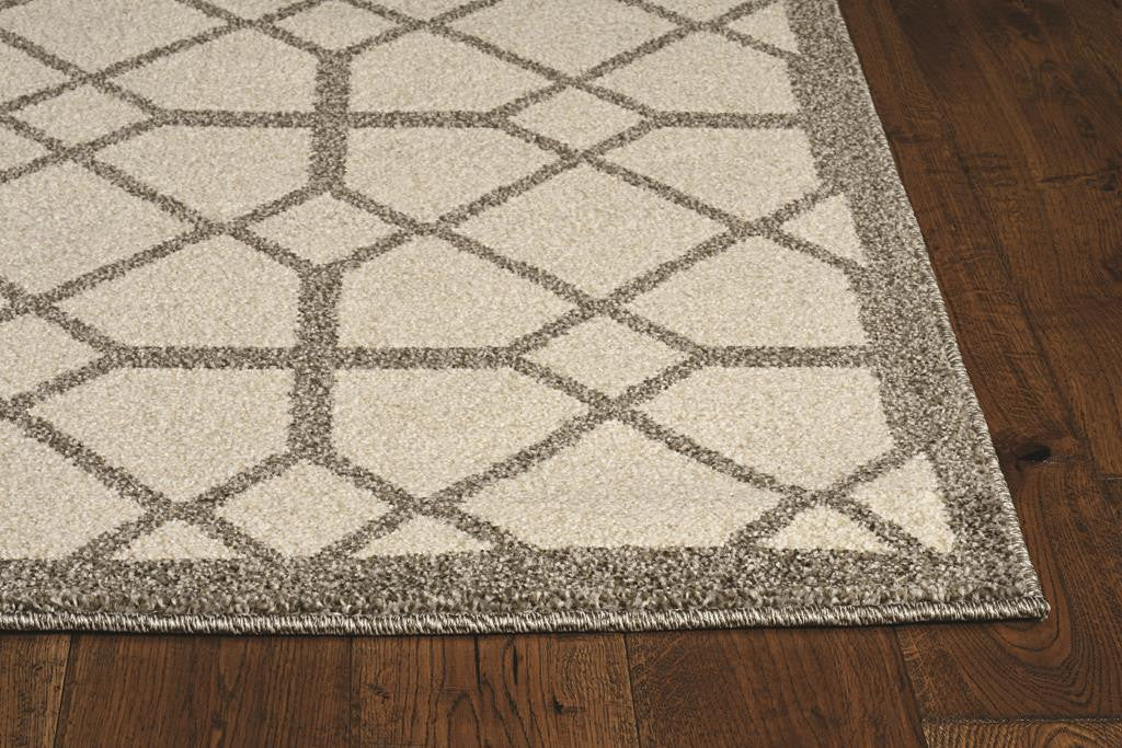 Kas Lucia 2773 Ivory Grey Indoor/Outdoor Machine Woven Rug
