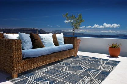 Kas Lucia 2774 Blue Indoor/Outdoor Machine Woven Rug