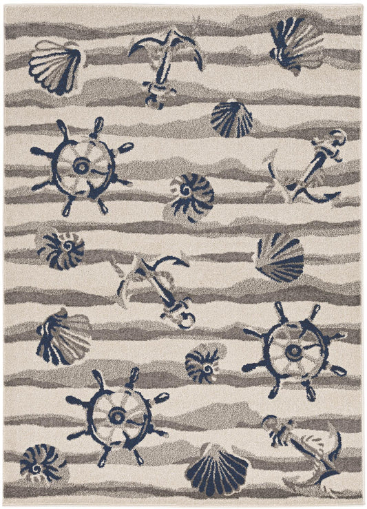 Kas Lucia 2775 Ivory Indoor/Outdoor Machine Woven Rug