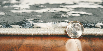 Kas Luna 7121 Silver Charcoal Transitional Machine Woven Rug