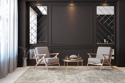 Kas Luna 7124 Sand Silver Transitional Machine Woven Rug