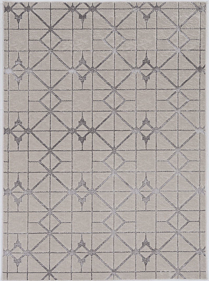 Kas Luna 7128 Ivory Silver Transitional Machine Woven Rug