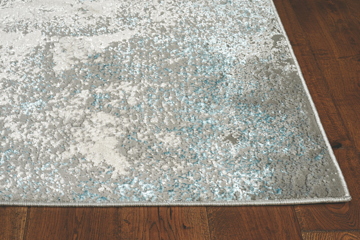 Kas Luna 7131 Silver Blue Transitional Machine Woven Rug