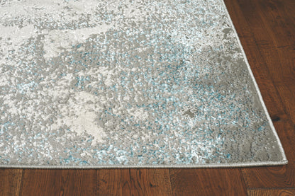 Kas Luna 7131 Silver Blue Transitional Machine Woven Rug
