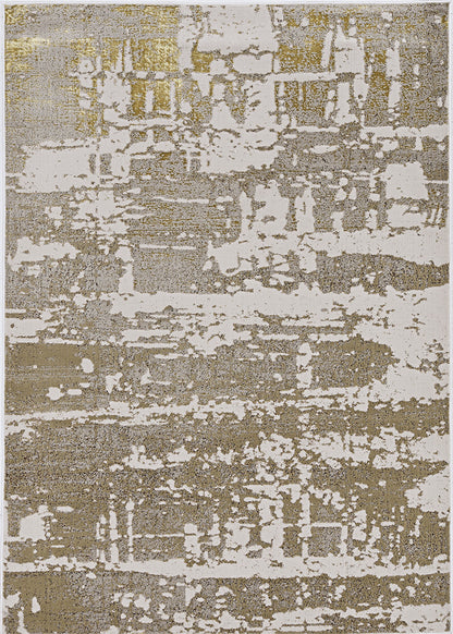 Kas Luna 7132 Ivory Gold Transitional Machine Woven Rug