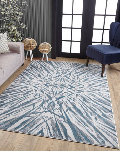 Kas Luna 7144 Gold Grey Transitional Machine Woven Rug