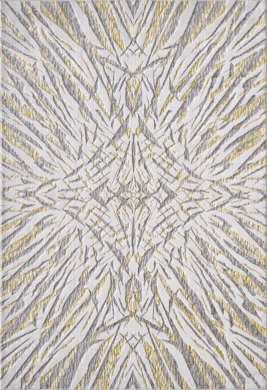Kas Luna 7146 Ivory Gold Transitional Machine Woven Rug
