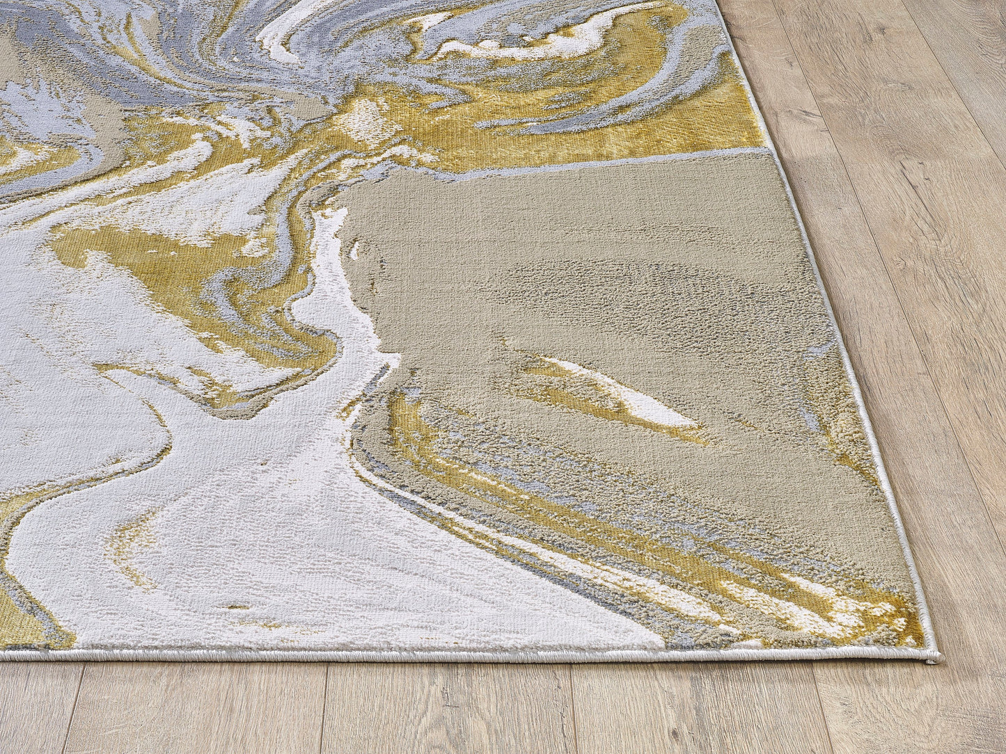 Kas Luna 7149 Ivory Blue Transitional Machine Woven Rug