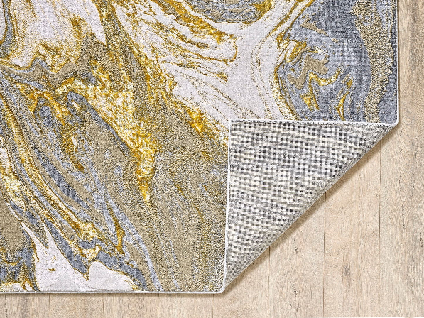 Kas Luna 7149 Ivory Blue Transitional Machine Woven Rug