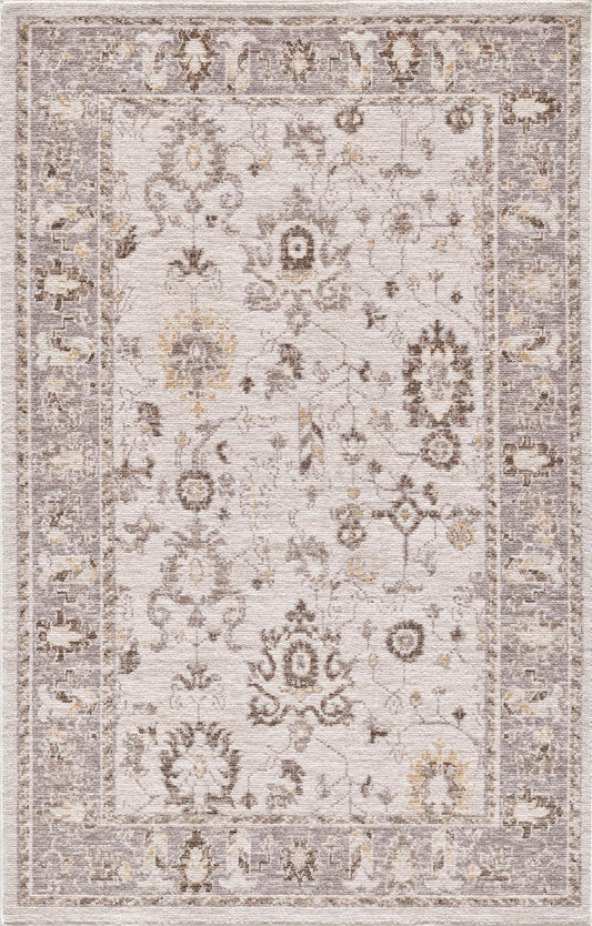 Kas Mira 4613 Ivory Grey Traditional Machine Woven Rug