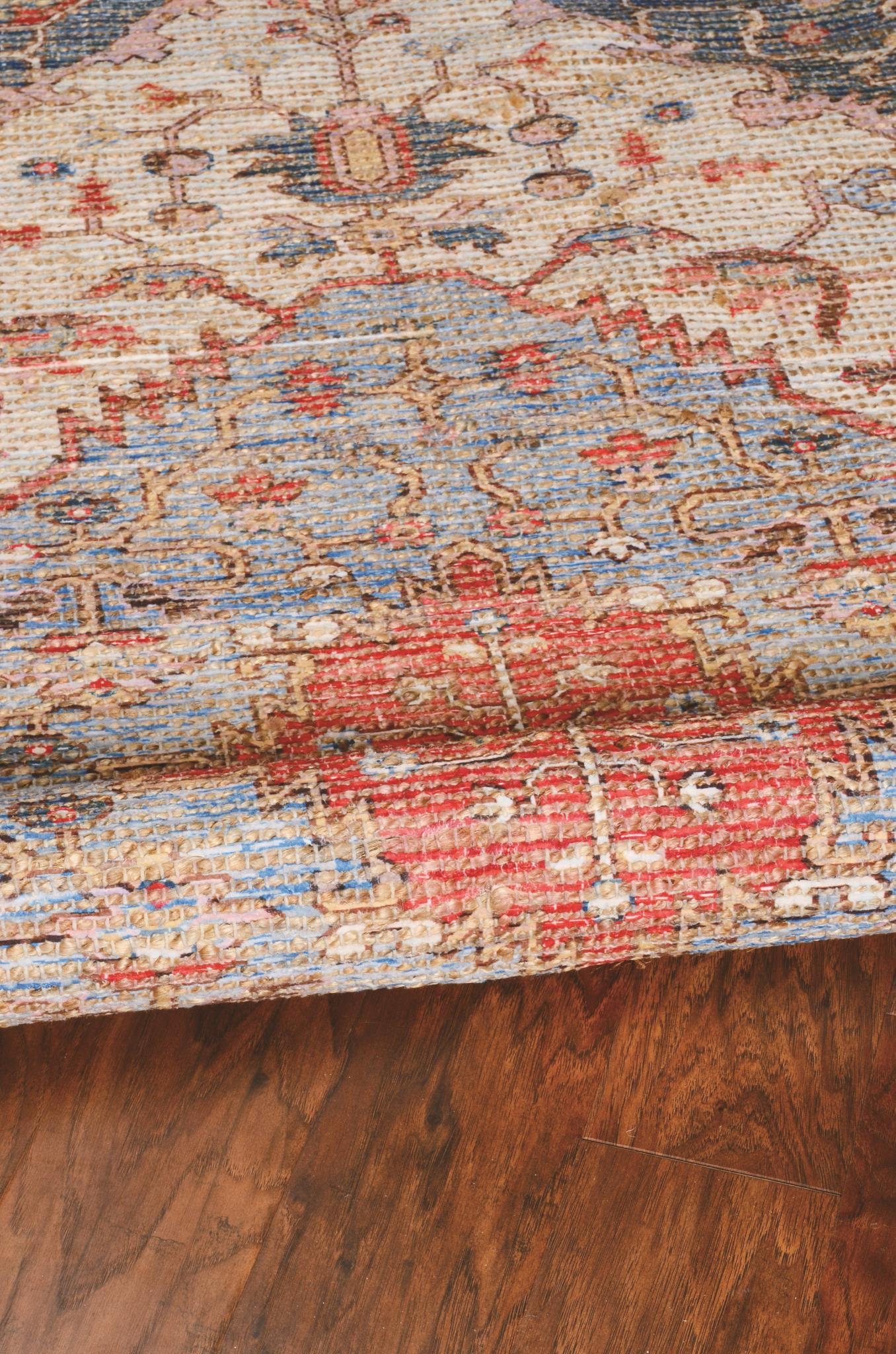 Kas Morris 2223 Blue Red Traditional Handwoven Rug