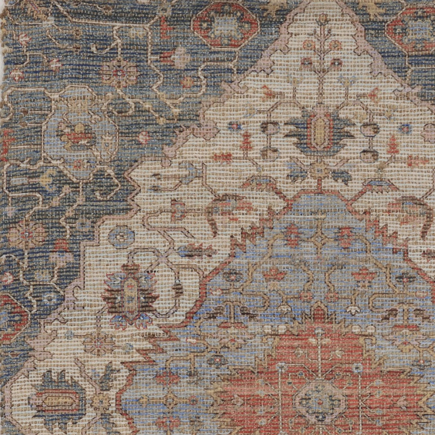 Kas Morris 2223 Blue Red Traditional Handwoven Rug