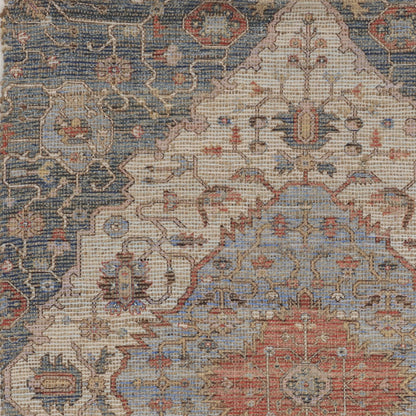 Kas Morris 2223 Blue Red Traditional Handwoven Rug