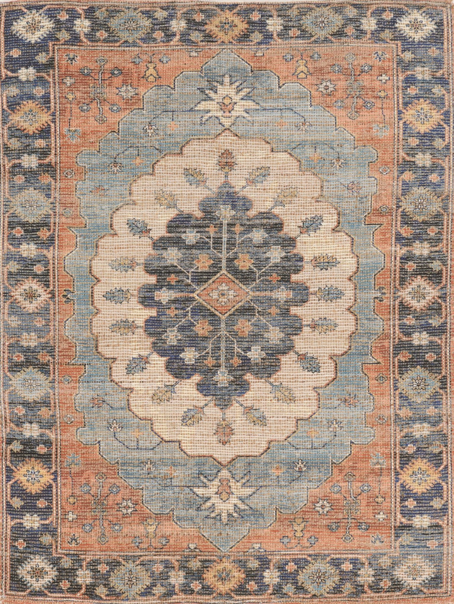 Kas Morris 2224 Blue Traditional Handwoven Rug