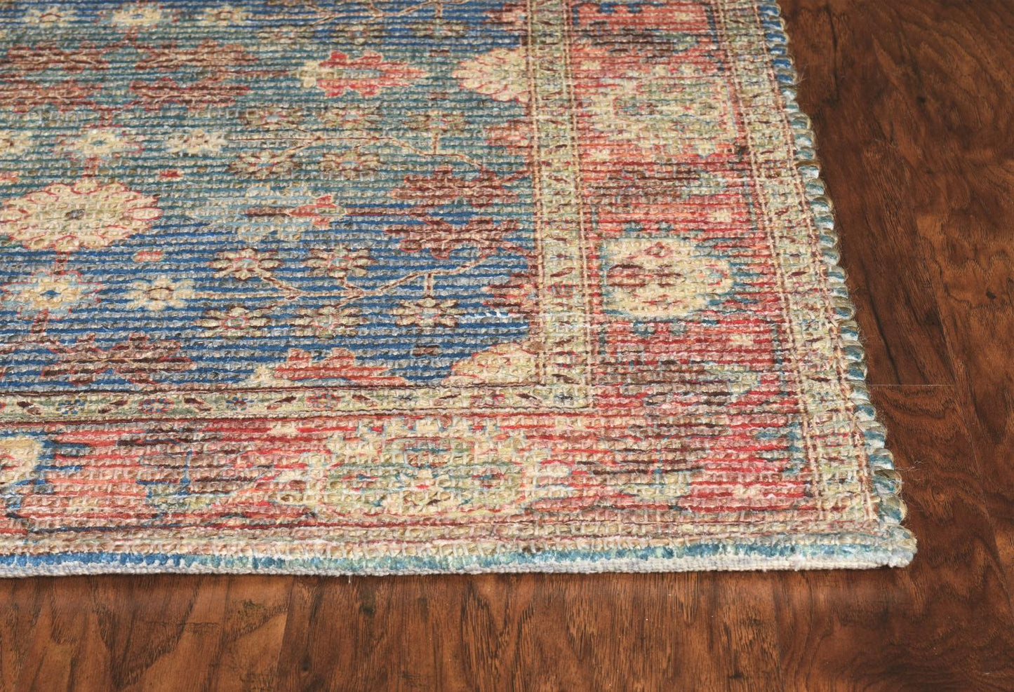 Kas Morris 2227 Blue Red Traditional Handwoven Rug