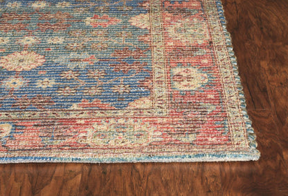Kas Morris 2227 Blue Red Traditional Handwoven Rug