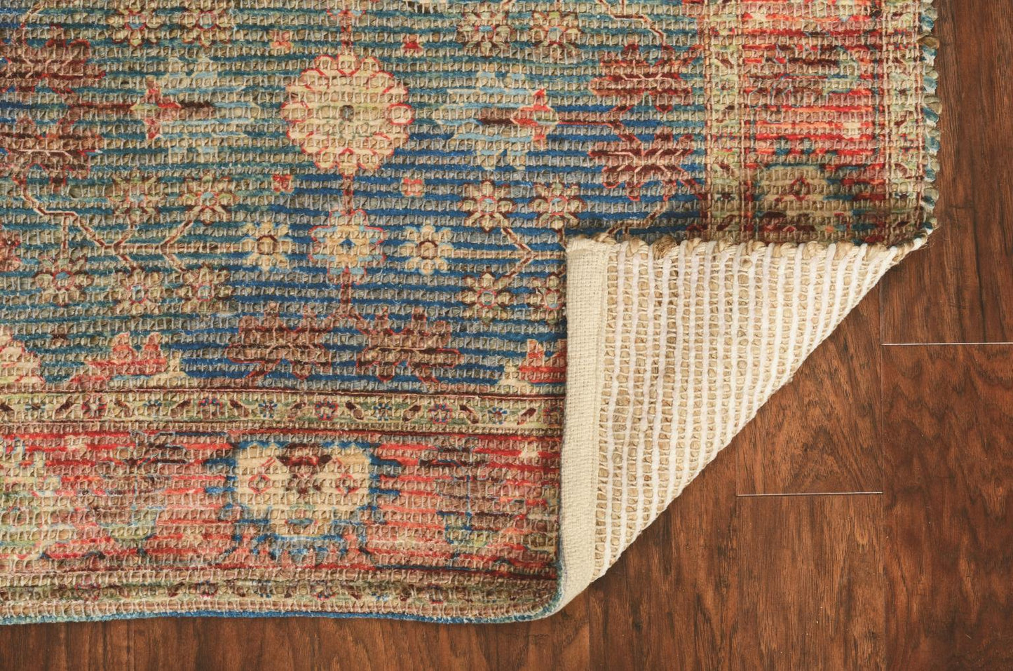 Kas Morris 2227 Blue Red Traditional Handwoven Rug