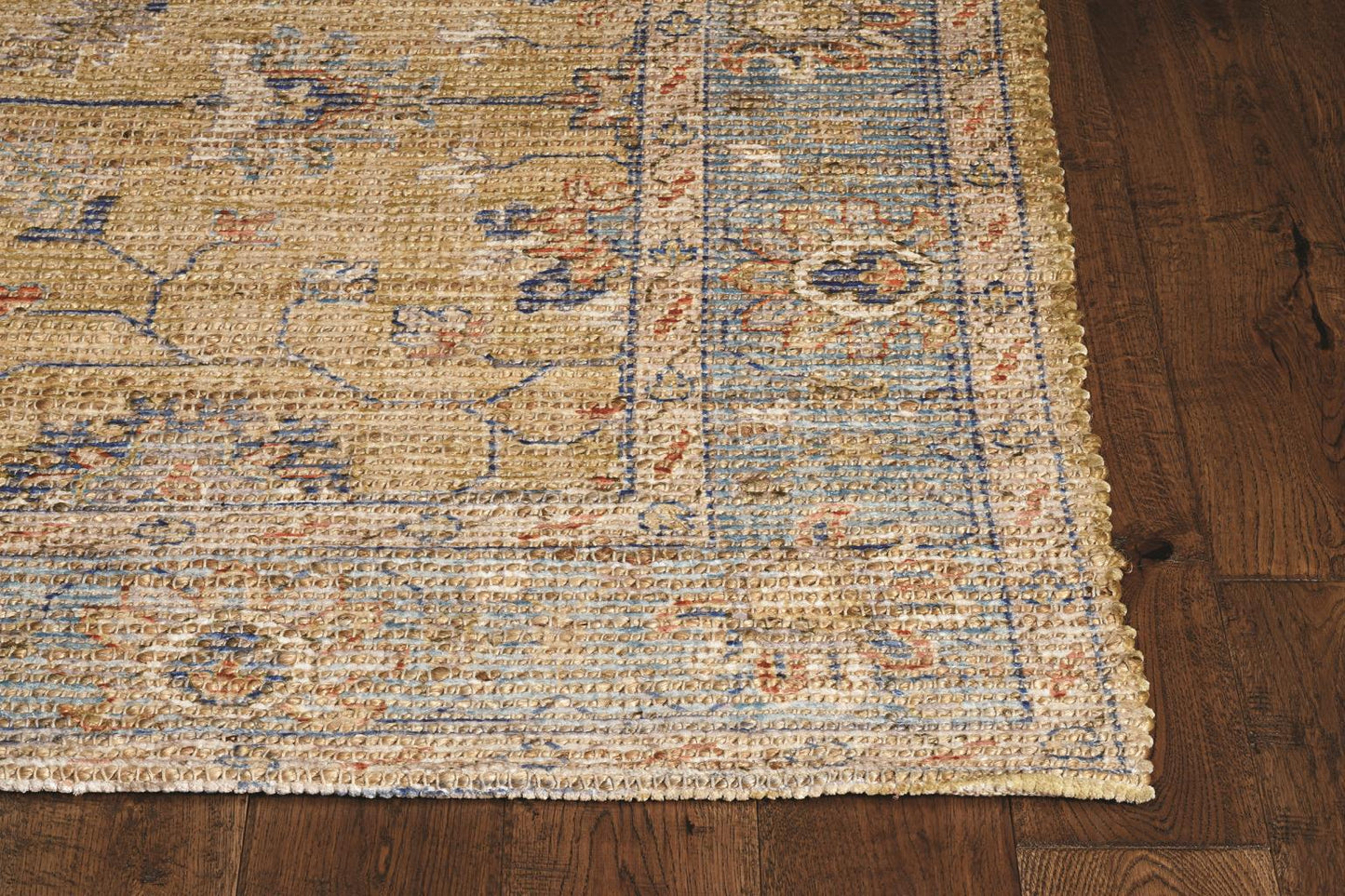 Kas Morris 2231 Gold Lt.Blue Traditional Handwoven Rug