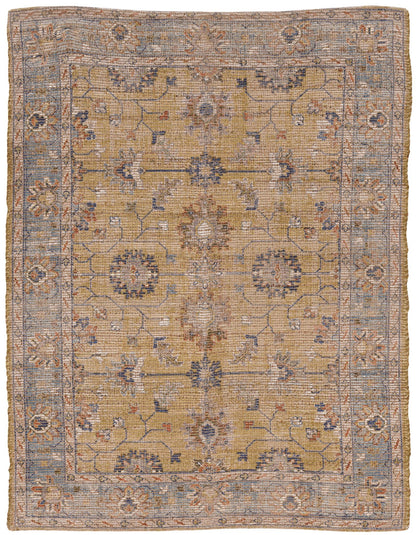 Kas Morris 2231 Gold Lt.Blue Traditional Handwoven Rug