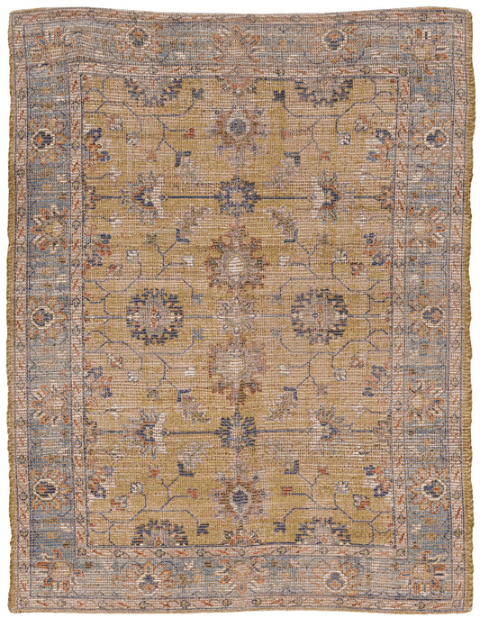 Kas Morris 2231 Gold Lt.Blue Traditional Handwoven Rug