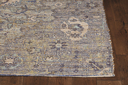 Kas Morris 2232 Blue Yellow Traditional Handwoven Rug