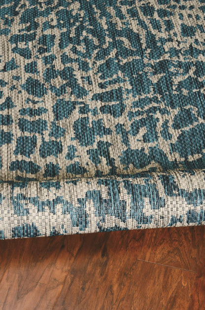 Kas Provo 5750 Teal Indoor/Outdoor Machine Woven Rug