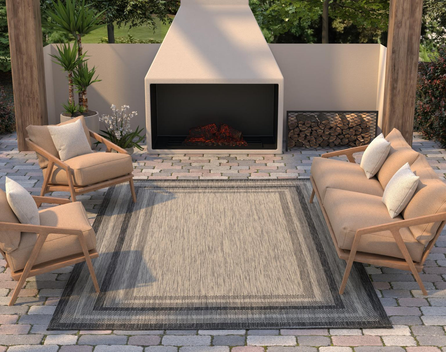 Kas Provo 5757 Grey Indoor/Outdoor Machine Woven Rug