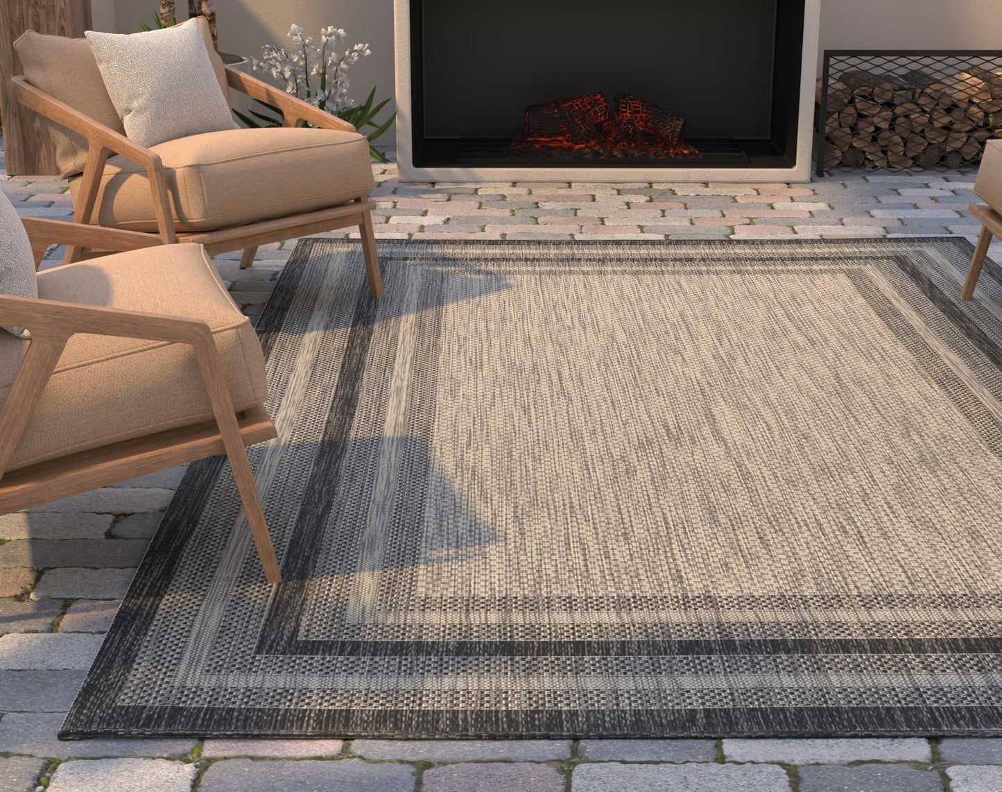 Kas Provo 5757 Grey Indoor/Outdoor Machine Woven Rug