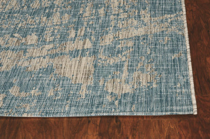 Kas Provo 5759 Teal Indoor/Outdoor Machine Woven Rug