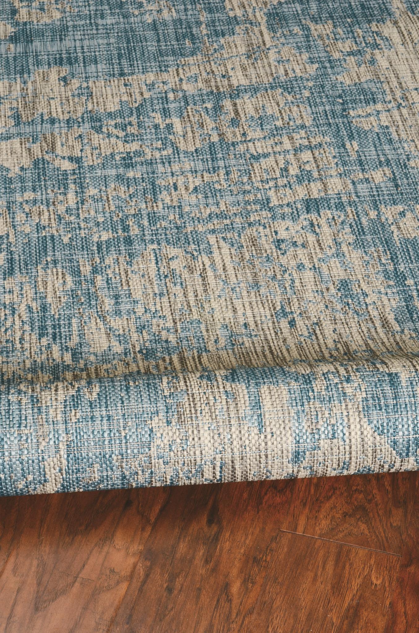 Kas Provo 5759 Teal Indoor/Outdoor Machine Woven Rug