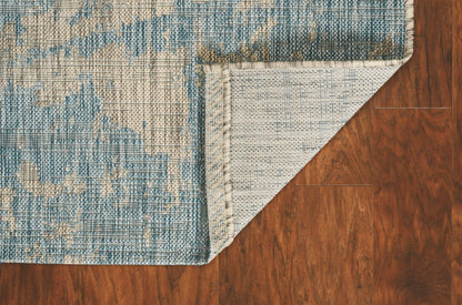Kas Provo 5759 Teal Indoor/Outdoor Machine Woven Rug
