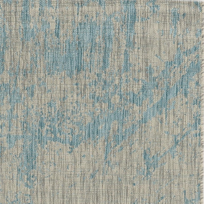 Kas Provo 5759 Teal Indoor/Outdoor Machine Woven Rug
