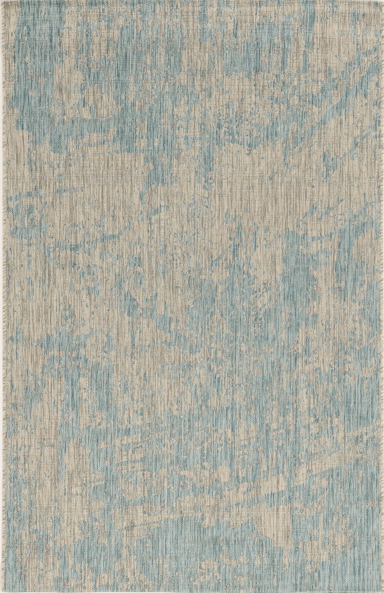 Kas Provo 5759 Teal Indoor/Outdoor Machine Woven Rug