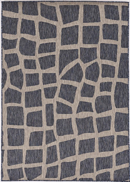 Kas Provo 5763 Blue Grey Indoor/Outdoor Machine Woven Rug
