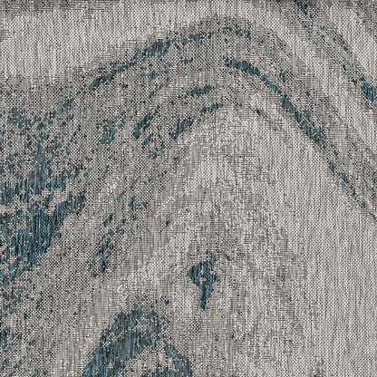 Kas Provo 5765 Grey Teal Indoor/Outdoor Machine Woven Rug