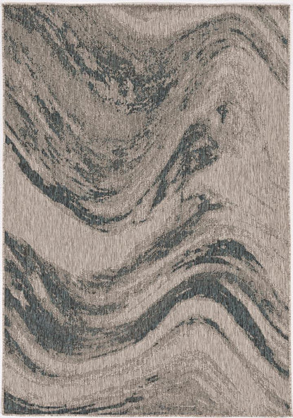 Kas Provo 5765 Grey Teal Indoor/Outdoor Machine Woven Rug