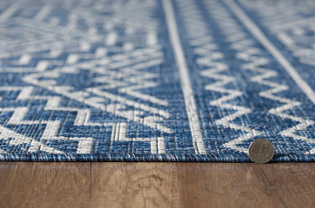 Kas Provo 5778 Blue Indoor/Outdoor Machine Woven Rug