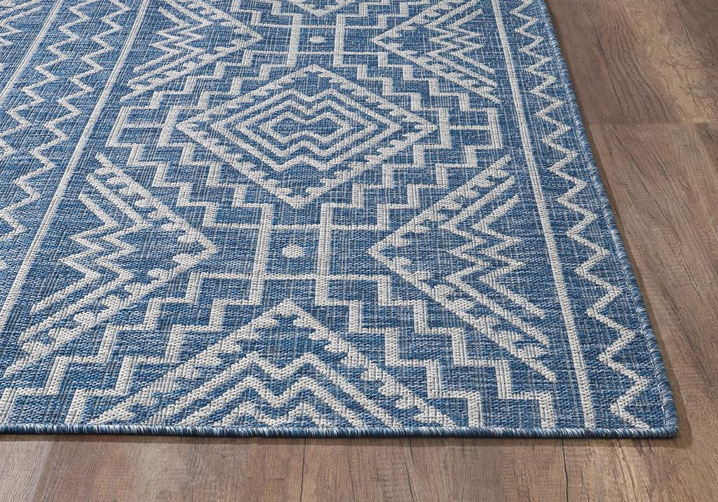 Kas Provo 5778 Blue Indoor/Outdoor Machine Woven Rug