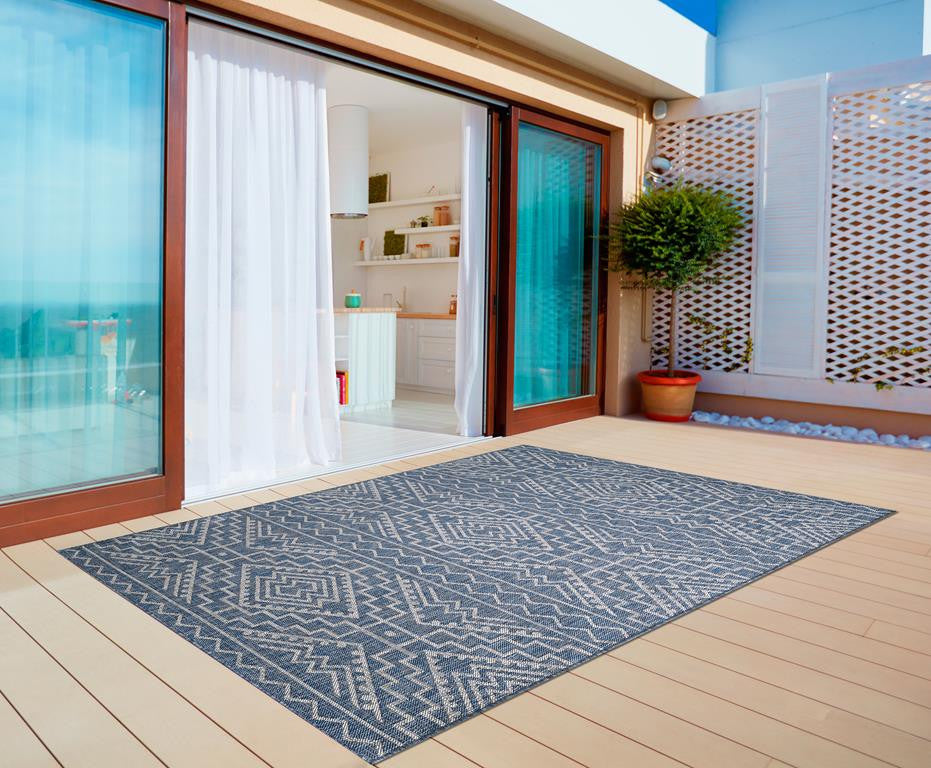 Kas Provo 5778 Blue Indoor/Outdoor Machine Woven Rug