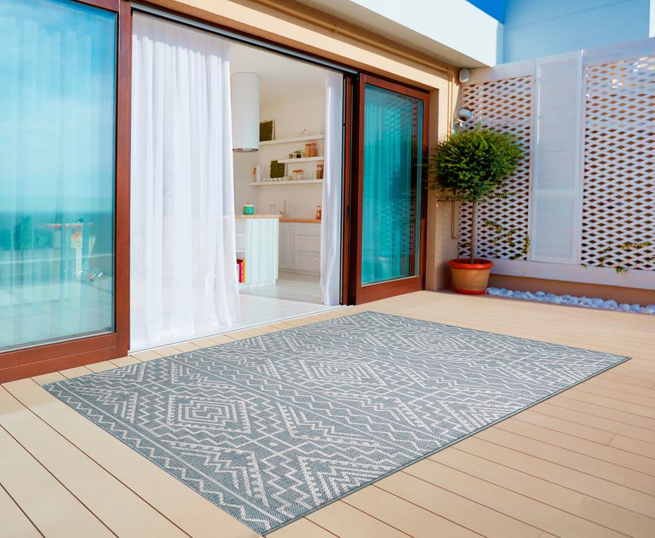Kas Provo 5779 Aqua Indoor/Outdoor Machine Woven Rug