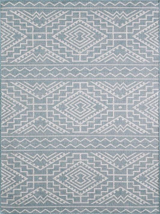 Kas Provo 5779 Aqua Indoor/Outdoor Machine Woven Rug