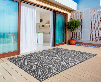 Kas Provo 5780 Black Indoor/Outdoor Machine Woven Rug