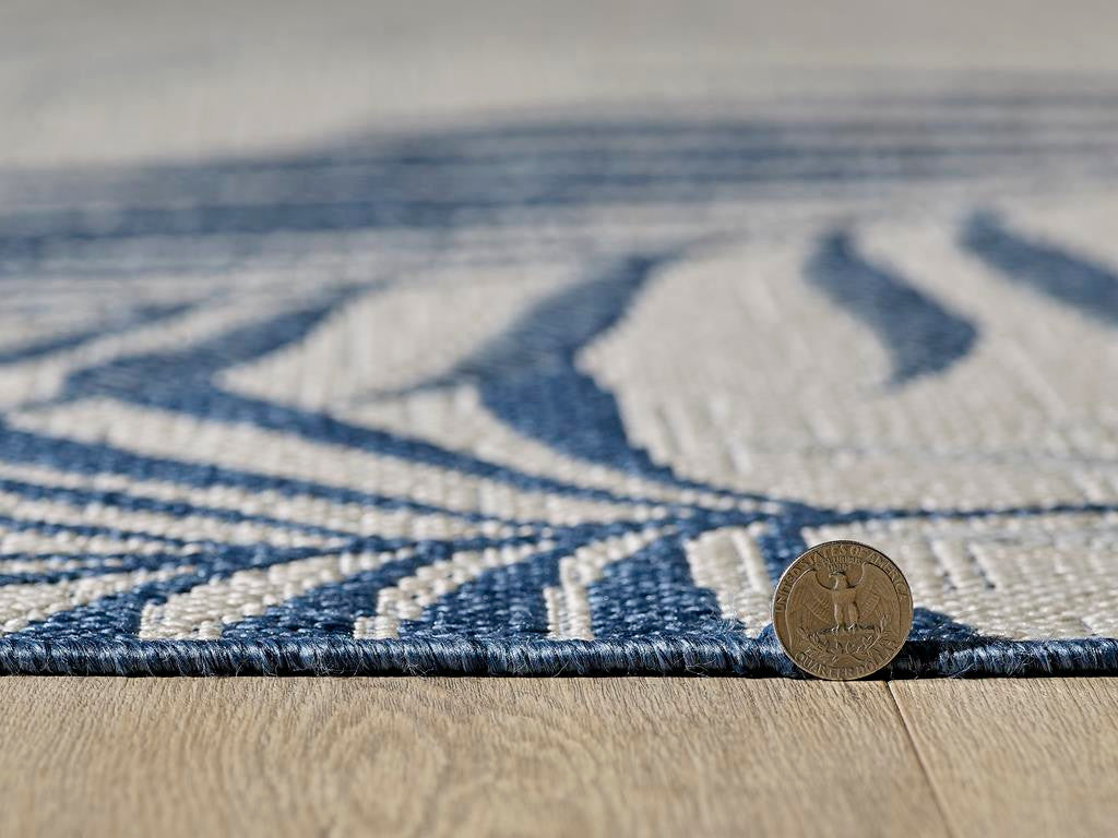 Kas Provo 5786 Blue Indoor/Outdoor Machine Woven Rug