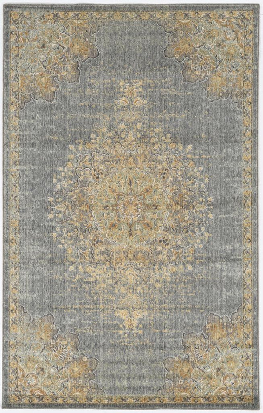Kas Ria 6825 Slate Grey Traditional Machine Woven Rug